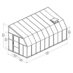 Véranda En PVC Et Polycarbonate Transparent 258x570cm Sun Room - Canopia By Palram -Jardin Extérieur veranda en pvc et polycarbonate transparent 258x570cm sun room rion 4