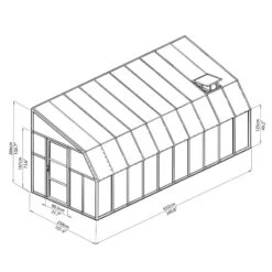 Véranda En PVC Et Polycarbonate Transparent 258x632cm Sun Room - Canopia By Palram -Jardin Extérieur veranda en pvc et polycarbonate transparent 258x632cm sun room rion 4